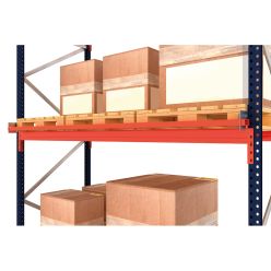 Achterstop voor palletstelling balk L3600 mm. RAL2004 Pure orange - Afstandhouder