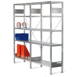 Legbordstelling Meta Clip 2 vakken. H2000 x L2062 x D0300 mm - Stalen stellingen